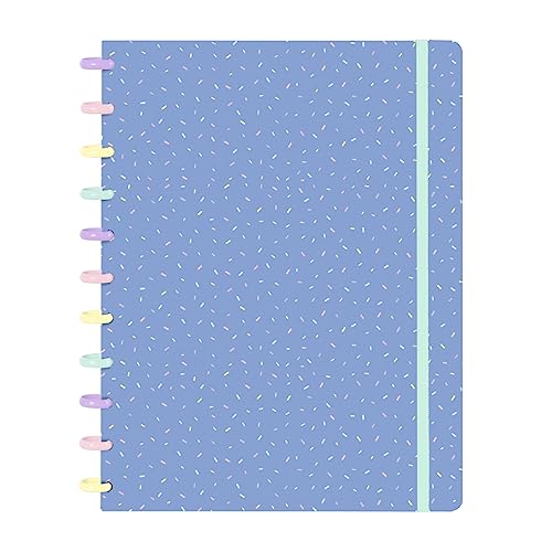 Caderno Disco ISCOOL Inteligente G Sweet Confete Azul