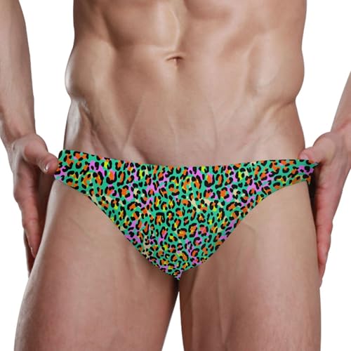 Leopard Swim Briefs for Men Swimsuit Bikini Swimwear S B04042914