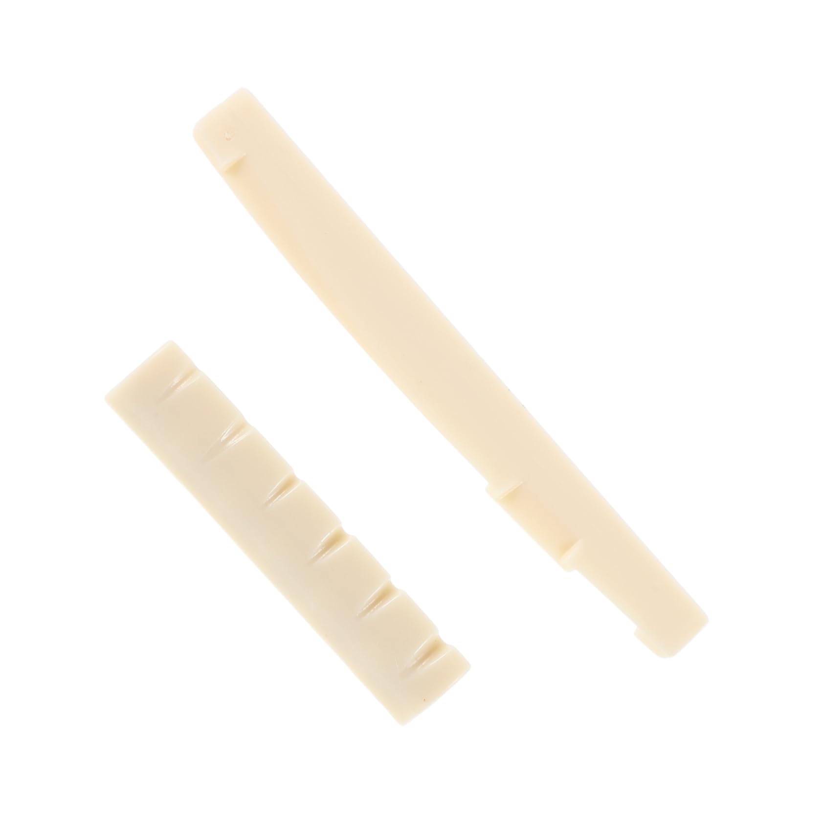 OFFSCH Replacement Guitar Nut Saddle Set for Acoustic Folk Guitar Plastic Parts Steel for Strength Easy Install
