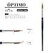 Escoda Optimo Series 1310 Artist Watercolor & Acrylic Short Handle Paint Brush, Pure Kolinsky, Liner, Size 8