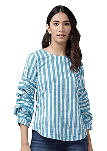 Image of Yash Gallery Women's Cotton Regular Fit Top