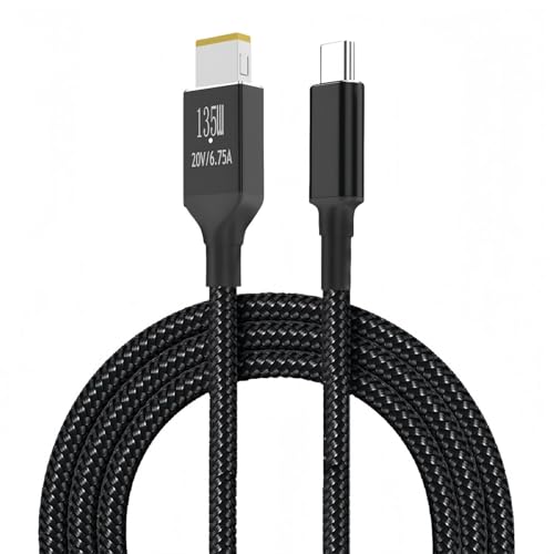 Image of WISTAR 135W Type-C USB-C Cable to DC Rectangle 11.0 * 4.5mm Power PD Charge Cable for Thinkpad X1 Legion Y7000P Laptop DC20V 6.25A (1)