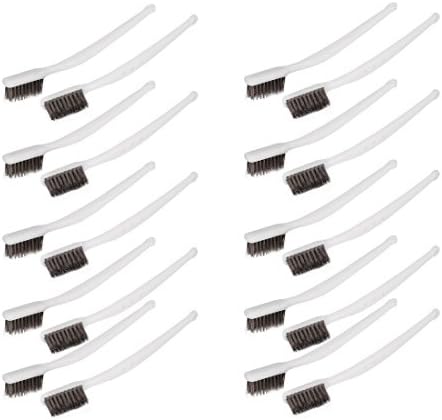 Aexit 18cm Length Painting Supplies & Wall Treatments Handy Tool Plastic Handle Steel Wire Cleaning Brush White Paint Rollers 20 Pcs