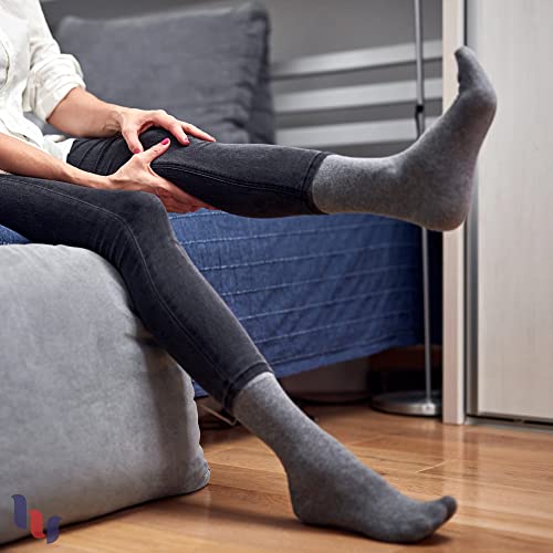 Hugh Ugoli Women's Bamboo Thin Crew Socks for Dress Business & Trouser, Seamless Toe, 4 Pairs in Gift Box, Shoe Size 5-8/8-114