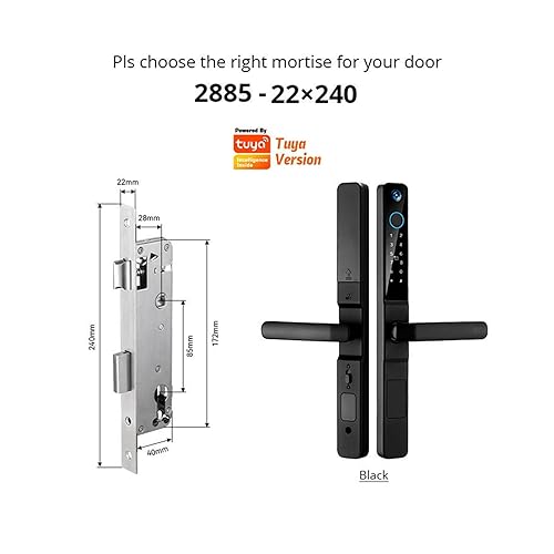 Serrure de Porte avec Mot de Passe Empreinte Digitale et Caméra WiFi - 3