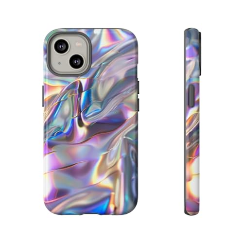 Coque holographique irisée pour iPhone 14 l'accessoire brillant de vos soirées