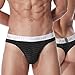 Thongs for Men Sexy for Sex Black Comfortable Soft Waistband Nylon Male G-String T-Back Bikini Briefs Size Medium 32 34