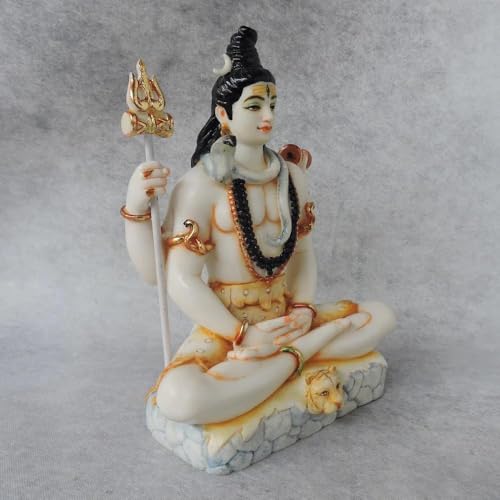 Estatua Lord Shiva Mahadev Bholenath 8 pulgadas miniatura 4