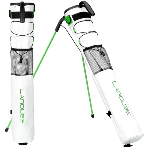 LAROUGE LASB18-1 Tarpaulin Self Standing Club Case, 10 Colors, Recommended 4 to 6 Bottles (White x Green)