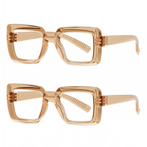Image of Eyekepper Reading Glasses 2.75, Readers for Women, 2 Pack Brwon