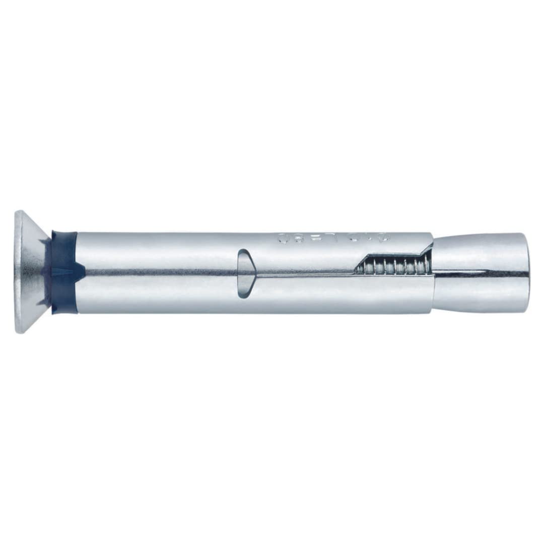 Index ACHTPL10L - Metal Anchor Flat Head M8 x 80 Drill Bit 10, Silver/Metallic