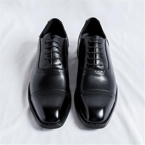 Men's Round Toe Patent Leather Dress Shoes Spring Casual Business Comfortable Classic Office Wedding Work Footwear3