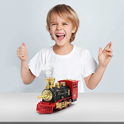 Hot Bee Train Toys Train Steam Locomotive Engine - Train Engine Toy, Smoke, Lights & Sounds, For 3 4 5 6 7+ Year Old Kids #TOP3