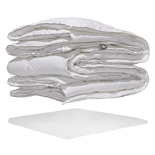 Canadian Down & Feather Co. - All Season Gel Microfiber Down Alternative Duvet Comforter Full/Double Size - Machine Washable - 300 Tc Shell 100% Cotton - Oeko Tex Certified #TOP2