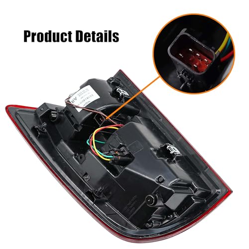 LEVANLIGHT Tail Light Assembly Left Driver Side Red Lens Black Interior, Fits Ram 1500 2013-2018, 1500 Classic Warlock 2019-2022, 2500/3500 2014-2018, Replaces 68093081AB 68093081AC by LEVANLIGHT - Image 6