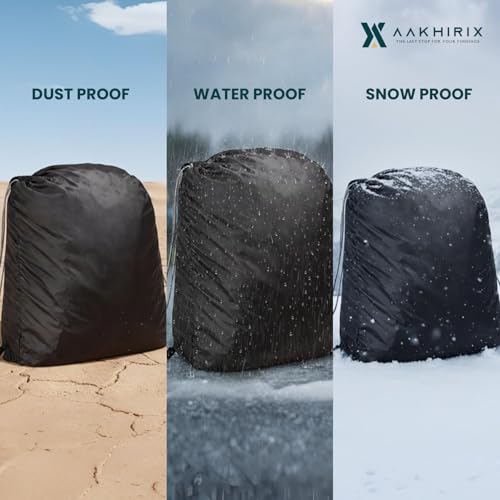 Image of Waterproof Backpack Rain Cover 25L-35L | PU Coated Dust & Scratch Protection Cover | Laptop Bag | Office Bag | School Bag | Full Bag Cover 19x22 Inch | Black
