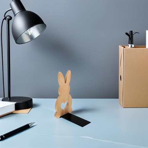 Lapins bois support de rangement étagère bibliothèque bureau déco - 7