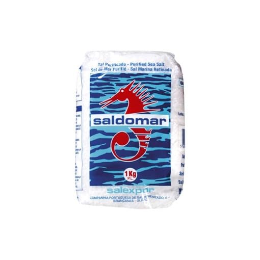 Pure Portuguese Coarse Salt: 1kg of Authentic Flavor for Culinary Excellence