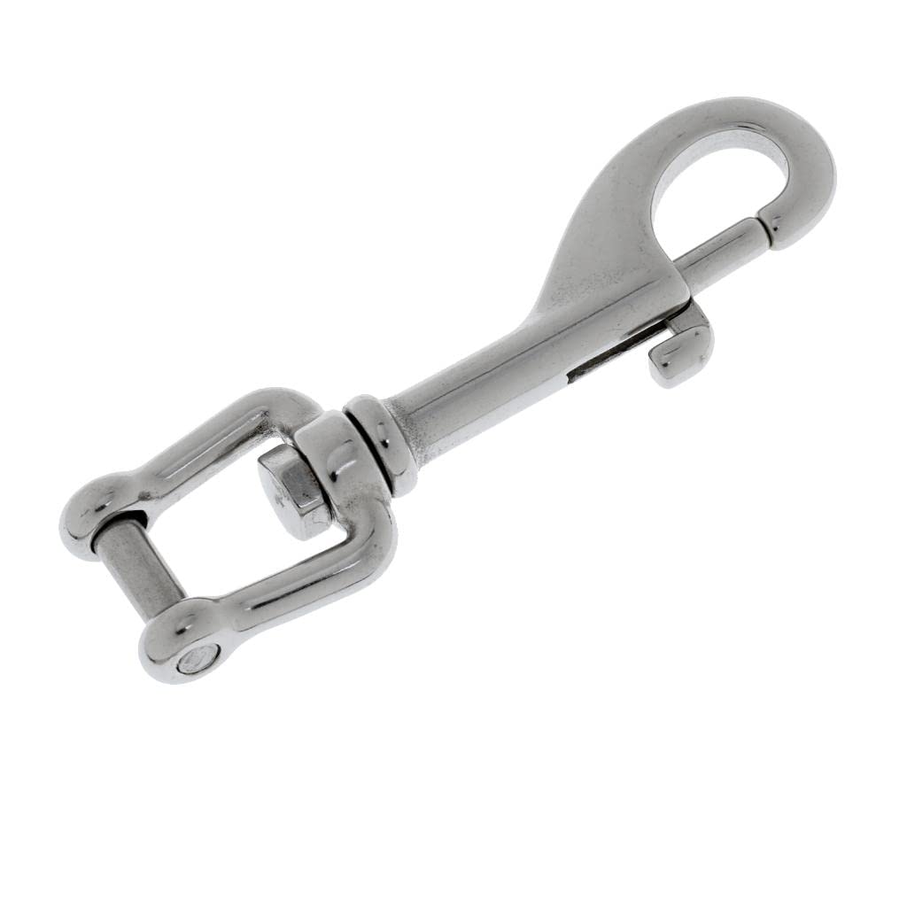 Dovewill Pack of 2 Pieces 9.9cm/ 3.9inch Strong Marine 316 Stainless Steel Swivel Shackle Eye Bolt Snap Hooks