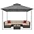 Yaheetech Gazebo for Patios 11x11 - Outdoor Powder-coated Steel Frame Gazebo, Double Roofs Grill Gazebo BBQ Pavilion, Water-resistant, for Lawn/Backyard/Garden/Deck, Dark Gray