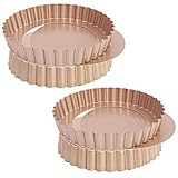 ◎ACCESORIOS IDEALES: molde quiche es ideal para la producción de mini tarta de queso, pastel de chocolate, muffins de quiche, helados, galletas, mermeladas y otros deliciosos postres. Usa nuestro molde para pastel, la felicidad se fortalecerá.