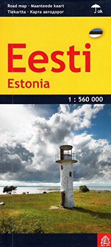 Estonia (Eesti) 1:560 000 Laminated Road map