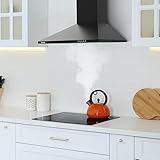 CIARRA CAB6201A Cooker Hood Black Chimney Range Hood 600mm Recirculating Duct Kitchen Ventilation Extractor Fan - Image 8