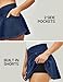 IUGA Stretchy Denim Skort V-Waist Jean Skort with Pockets High Waisted Mini Jean Skirt with Shorts Underneath