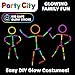 Party City 300 Glow Sticks Bulk Party Pack 8”– Neon Glow in the Dark Party Supplies, Glowsticks with Connectors Bracelets & Necklaces, Light Up Favors for Kids, Adults, Birthdays, Parties, Decorations