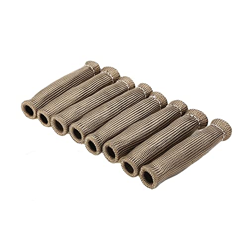 SDonestep 8pcs 2500° Spark Plug Wire Boots Protector Sleeve Heat Shield Cover For LS1/LS2 (Titanium)