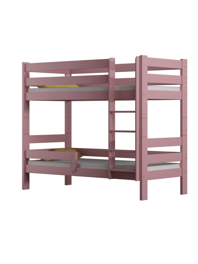 Générique Lit superposé en Bois Naturel de pin 90x190 cm Rose Victor