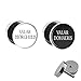 Produktbild Treuheld® | Set - Valar Morghulis & Valar Dohaeris - 2 Ohrstecker zum Schrauben mit Spruch - Weiße & Schwarze Fake Plugs - Ø 10mm - Silber Ohrringe in Schwarz und Weiß  CHIRURGENSTAHL Faketunnel