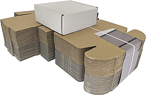 Ch-Box 50 Pack 5X5X2'' Small Shipping Boxes, Corrugated Cardboard Mailers For Business, White (Cm552) #TOP3