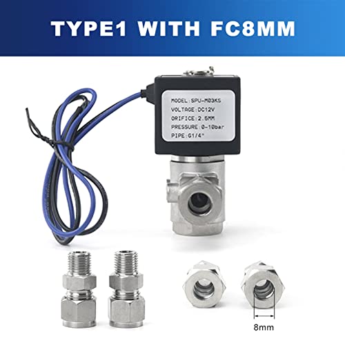 Électrovanne normalement ouverte 1/4 inox pour circuit de fluide agricole