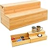 DuneDesign Bambus Box für Kaffee und Tee – 36x17x16 Kaffeekapsel Organizer Holz Teebox mit Schublade