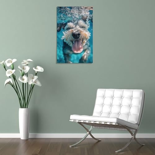 Tableau Schnauzer impression sur toile moderne pour décoration - 5