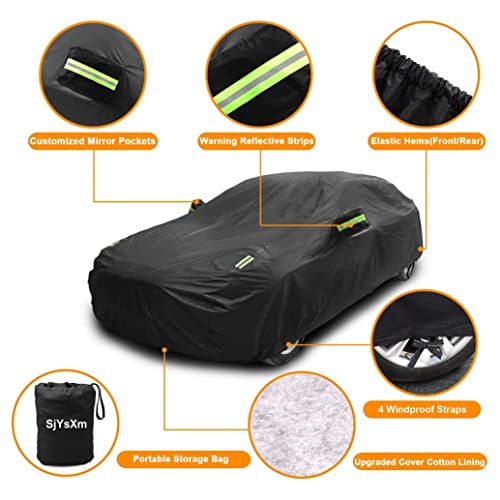 Image of Heavy Duty Car Cover Compatible with Chevrolet Corvette C8 Stingray Z51 Z06 E-Ray 2026-2020, Waterproof All Weather Car Covers with Cotton Lining, Rain Sun Snow Dust UV Cover for Outdoor Indoor