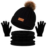 【Cadeau idéal】Cet ensemble d'hiver chaud garde votre tête, oreilles, visage et cou au chaud. C'est un cadeau idéal pour Thanksgiving, anniversaire, Noël et Nouvel An pour votre famille, amis ou vous-même.