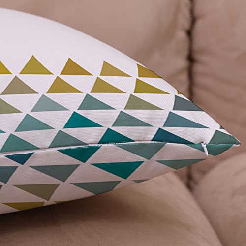 Ezving Modern Simple Geometric Style Soft Linen Burlap Square Decor Throw Pillow Covers, 20 X 20 Inches, Pack Of 4 (Yellow) #TOP2