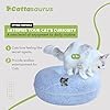 Cattasaurus Peekaboo Cat Cave Donut for Multiple & Large Cats up to 30-45 lbs, 3-in-1 Self Warming Cat Bed, Tunnel & Scratcher for Indoor Cats, Washable & Detachable Small Dog Bed (Light Gray, Jumbo) #3