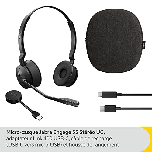 Jabra Engage 55 – Micro-casque stéréo sans fil avec adaptateur DECT USB-C Link 400, Microphone à réduction de bruit, Longue portée, Protection auditive -Certifié Google Meet/Zoom, Compatible UC – Noir - Les Beatles, Paul McCartney, John Lennon, RIngo Starr, George Harrison Jabra Engage 55 - Micro-casque stéréo sans fil avec adaptateur DECT USB-C Link 400, Microphone à réduction de bruit, Longue portée, Protection auditive -Certifié Google Meet/Zoom, Compatible UC - Noir – Image 3