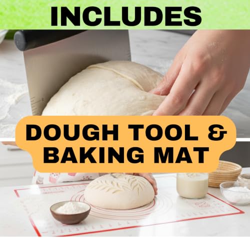 Image of 20 inch Baking Stone for Oven, with Silicone Mat and Dough Tool - Thick & Durable Large Pizza Stone for Oven and Grill - Rectangular Cordierite Stone 20 inch x 13.5 inch x 0.6 inch