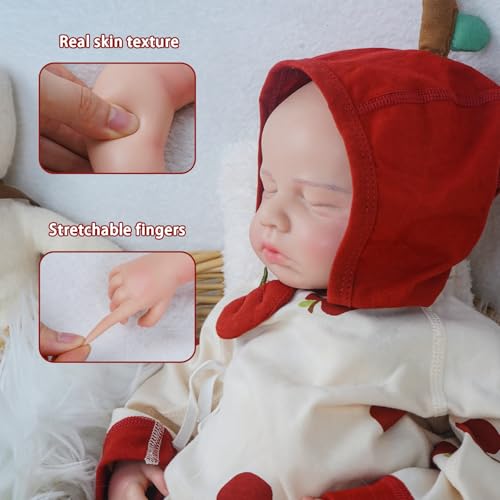 Muñeca bebé de silicona de 18.5 pulgadas realista miniatura 5