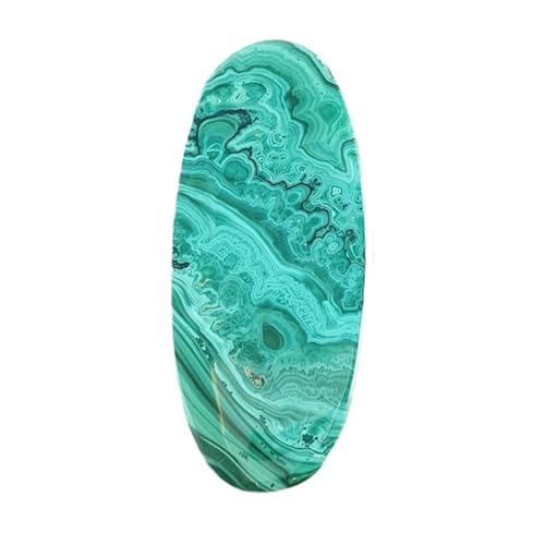 Malachite naturelle ovale 29x13x3mm pour fabrication de bijoux collier et bague DIY