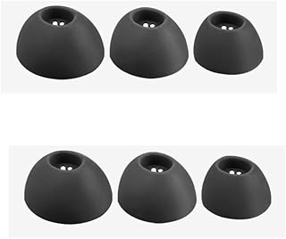 Silicone Eartips for Replacement S/M/L For Oneplus Buds Pro 2, Ear Tips Buds Eartips, Soft Silicone Rubber Flexible Gel Earbuds Earplug, 6PCS (black)