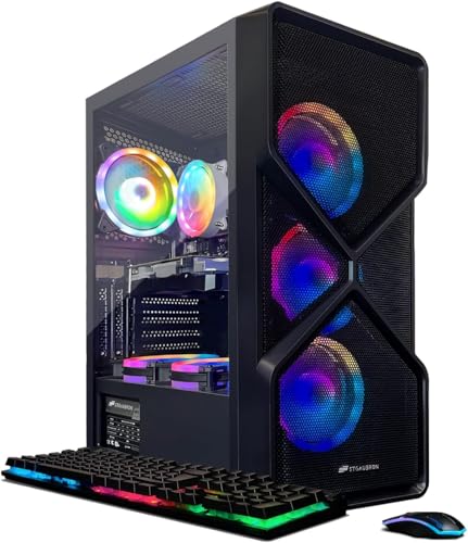 STGAubron Gaming PC Desktop Computer, Intel Core I7 8th up to 4.1GHz, GeForce RTX 2060S 8G, 16GB DDR4, 1T SSD, WiFi 6 & BT 5.0, RGB Fan x 6, Windows 11 Home