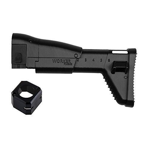 F10555 Worker 3D Printing No.152 Scar Foldable Shoulder Stock for nerf N-Strike Elite Color Black