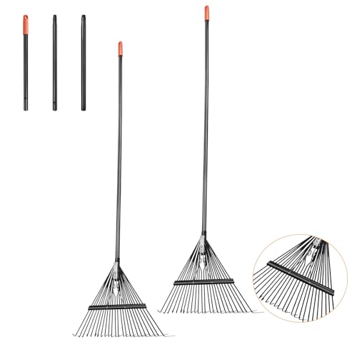 Rastrillo de Jardín de Acero 42 HRC, 24 Dientes, Mango Ajustable miniatura 1