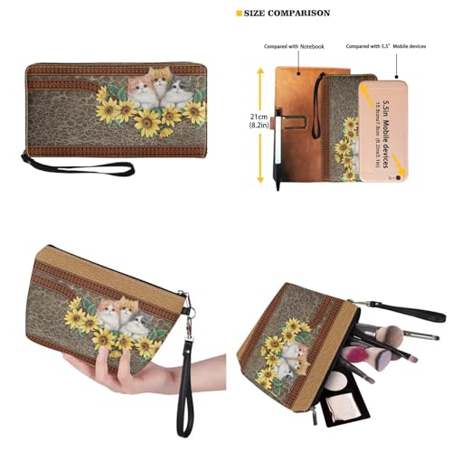Image of Top Handle Purse for Women, Large Tote Handbag With PU Wallet Set, Gift for Mom