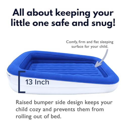 Image of King Koil Air Mattress for Kids with Built-in Pump, Inflatable Toddler Bed
